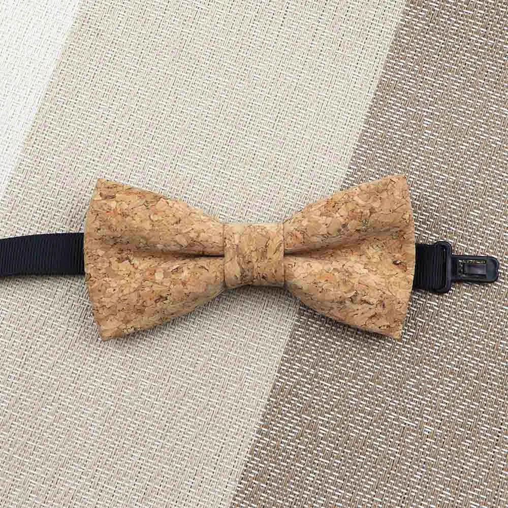 Fashion New Cork Wood Kids Bow Ties Novelty Handmade Fancy Bowtie Adjustable Butterfly Party School Children Gift Accessories