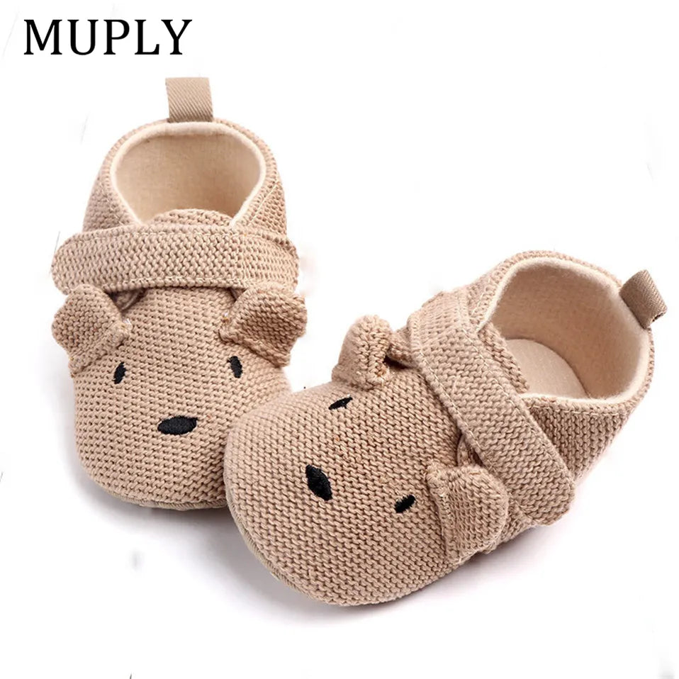 New Arrival Toddler Newborn Baby Boys Girls Animal Crib Shoes Infant Cartoon Soft Sole Non-Slip Cute Warm Animal Baby Shoes