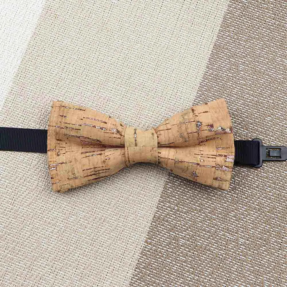 Fashion New Cork Wood Kids Bow Ties Novelty Handmade Fancy Bowtie Adjustable Butterfly Party School Children Gift Accessories