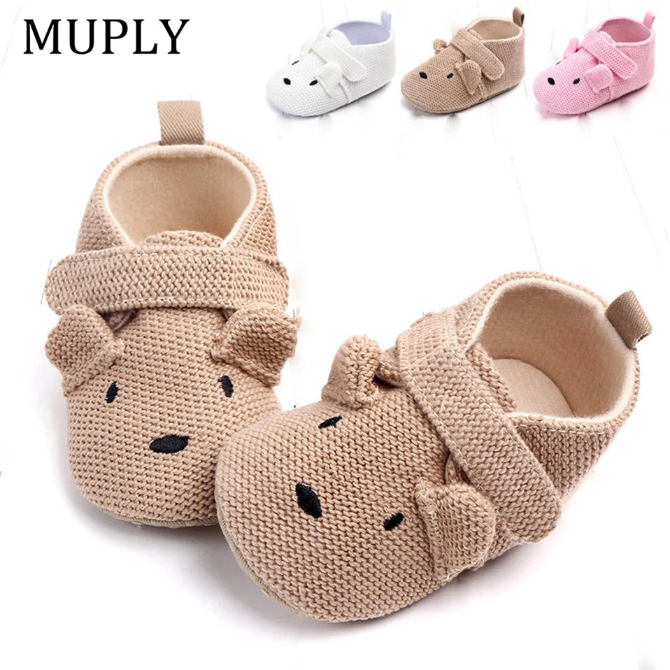 New Arrival Toddler Newborn Baby Boys Girls Animal Crib Shoes Infant Cartoon Soft Sole Non-Slip Cute Warm Animal Baby Shoes