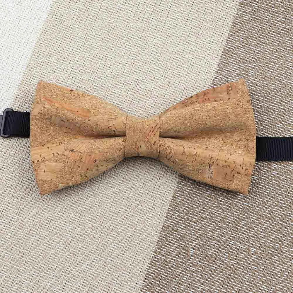 Fashion New Cork Wood Kids Bow Ties Novelty Handmade Fancy Bowtie Adjustable Butterfly Party School Children Gift Accessories