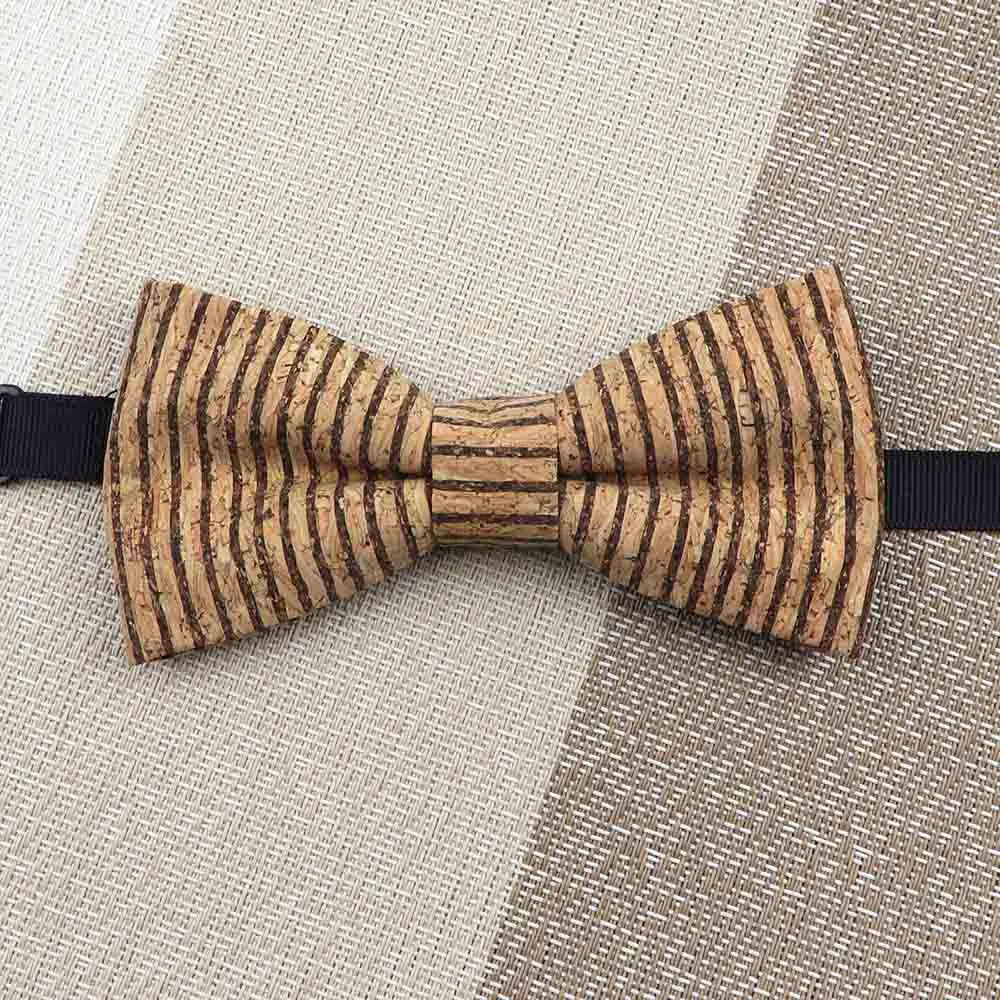 Fashion New Cork Wood Kids Bow Ties Novelty Handmade Fancy Bowtie Adjustable Butterfly Party School Children Gift Accessories