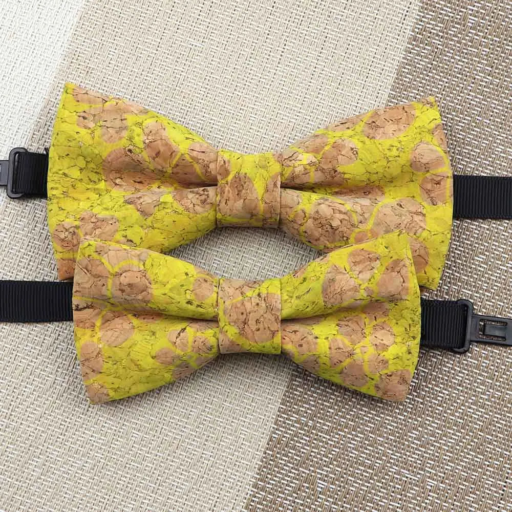 Fashion New Cork Wood Kids Bow Ties Novelty Handmade Fancy Bowtie Adjustable Butterfly Party School Children Gift Accessories