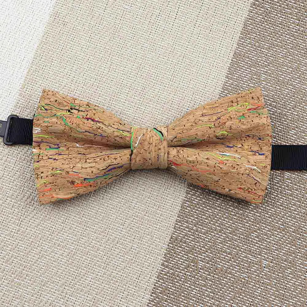 Fashion New Cork Wood Kids Bow Ties Novelty Handmade Fancy Bowtie Adjustable Butterfly Party School Children Gift Accessories