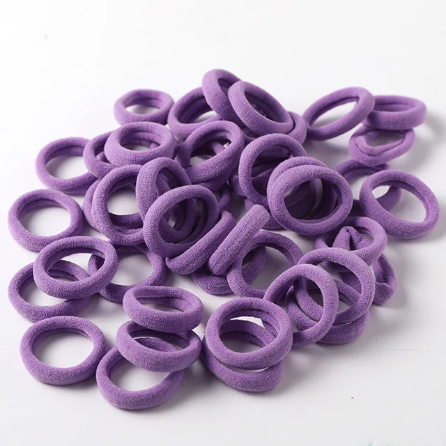 Wholesale 50pcs/Lot Girls 3.0 CM Nylon Elastic Hair Bands Rubber Bands Scrunchies Hair Ropes Ponytail Holder Hair Accessories