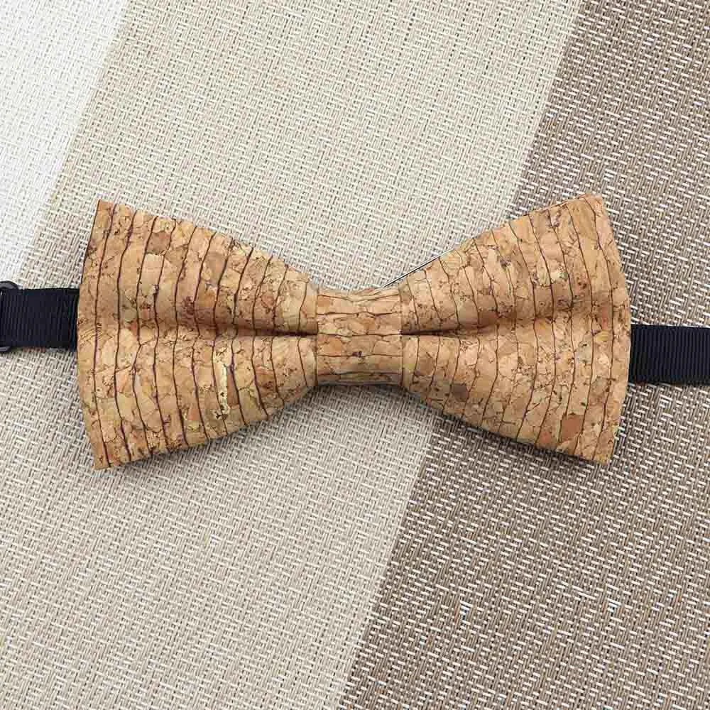 Fashion New Cork Wood Kids Bow Ties Novelty Handmade Fancy Bowtie Adjustable Butterfly Party School Children Gift Accessories