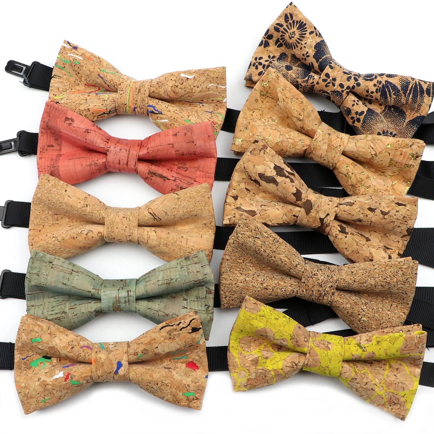 Fashion New Cork Wood Kids Bow Ties Novelty Handmade Fancy Bowtie Adjustable Butterfly Party School Children Gift Accessories