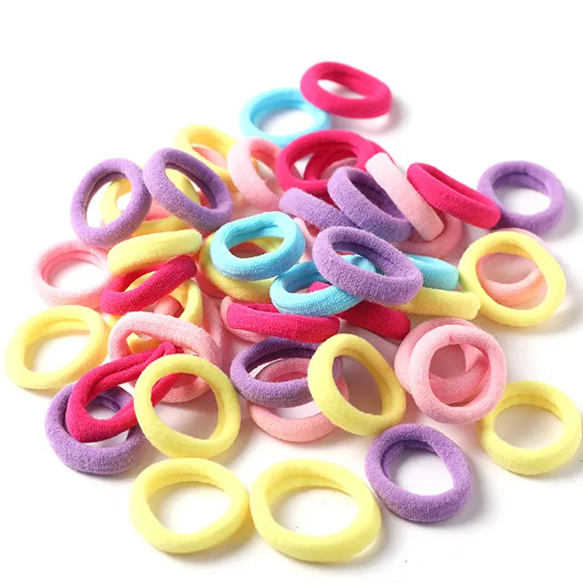 Wholesale 50pcs/Lot Girls 3.0 CM Nylon Elastic Hair Bands Rubber Bands Scrunchies Hair Ropes Ponytail Holder Hair Accessories