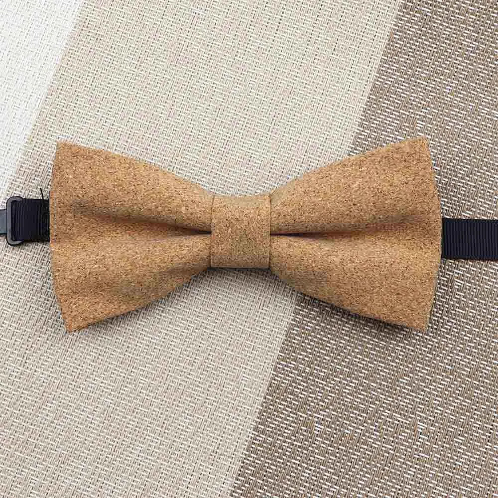 Fashion New Cork Wood Kids Bow Ties Novelty Handmade Fancy Bowtie Adjustable Butterfly Party School Children Gift Accessories