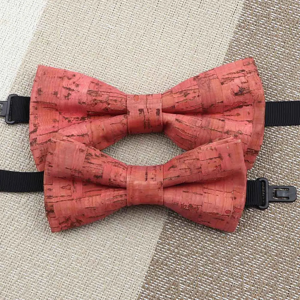 Fashion New Cork Wood Kids Bow Ties Novelty Handmade Fancy Bowtie Adjustable Butterfly Party School Children Gift Accessories