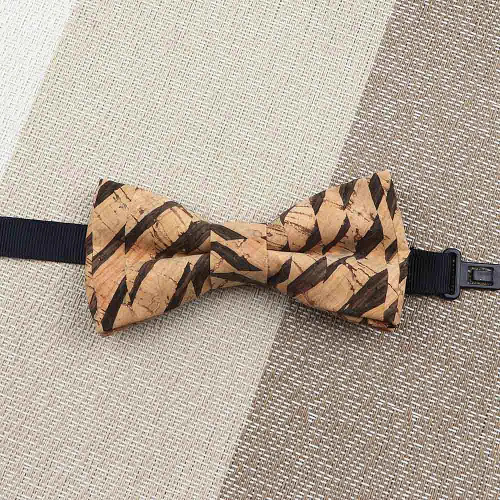 Fashion New Cork Wood Kids Bow Ties Novelty Handmade Fancy Bowtie Adjustable Butterfly Party School Children Gift Accessories