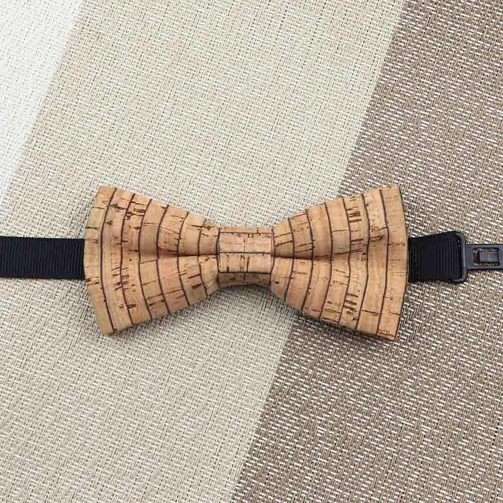 Fashion New Cork Wood Kids Bow Ties Novelty Handmade Fancy Bowtie Adjustable Butterfly Party School Children Gift Accessories