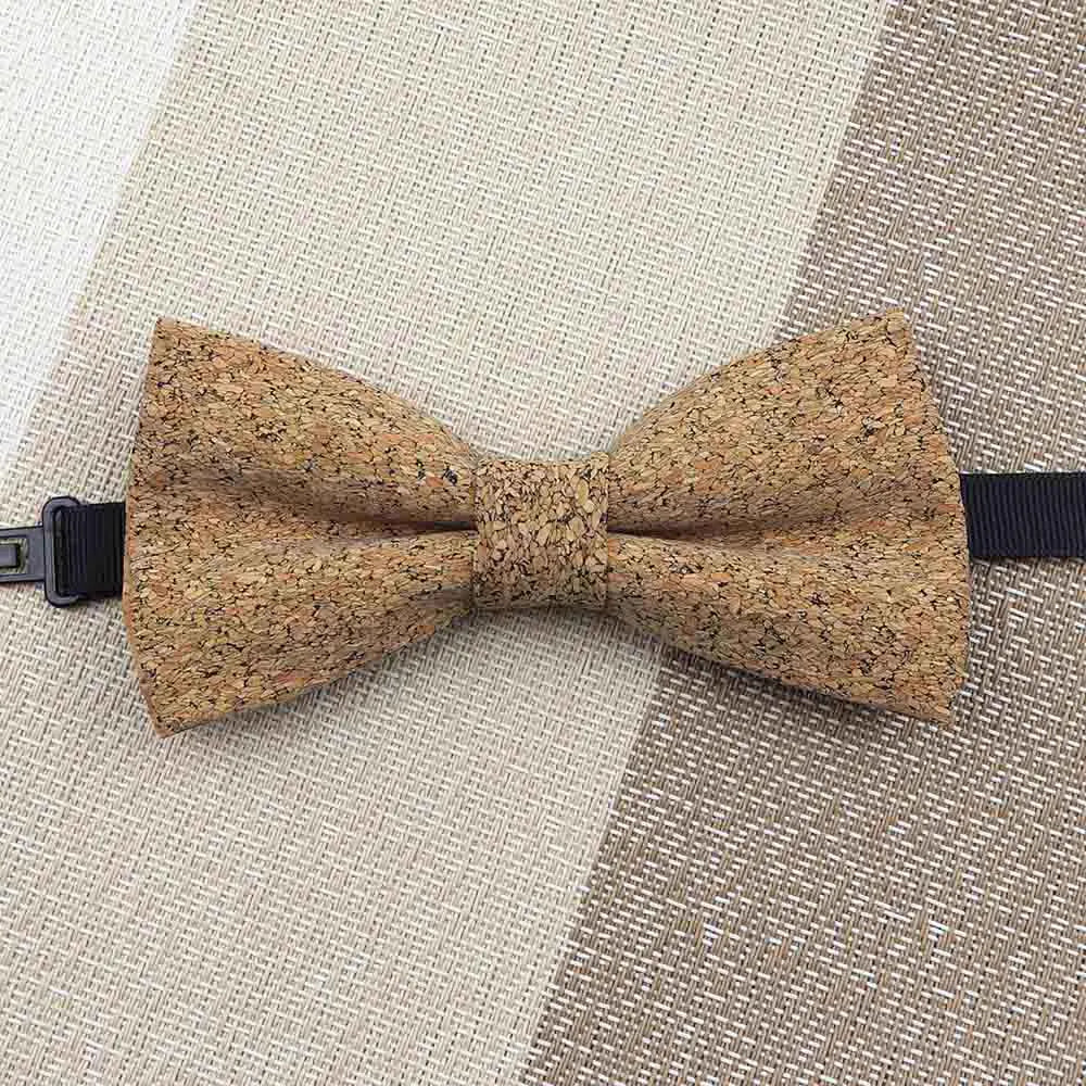 Fashion New Cork Wood Kids Bow Ties Novelty Handmade Fancy Bowtie Adjustable Butterfly Party School Children Gift Accessories