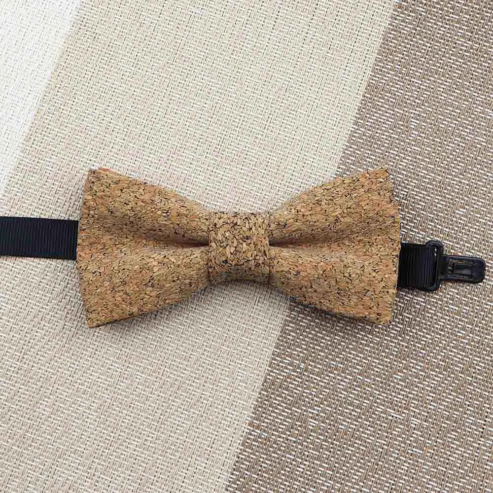 Fashion New Cork Wood Kids Bow Ties Novelty Handmade Fancy Bowtie Adjustable Butterfly Party School Children Gift Accessories