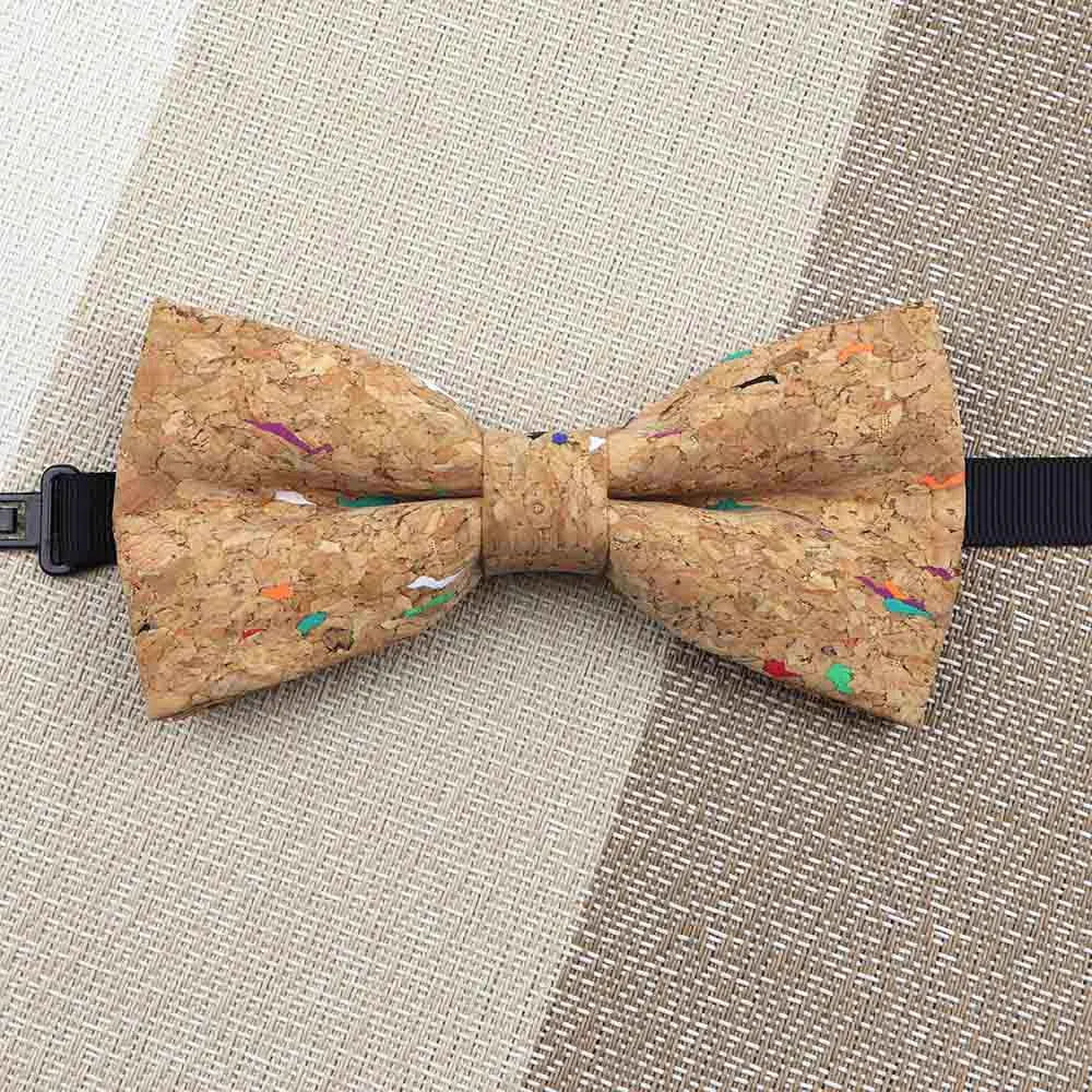 Fashion New Cork Wood Kids Bow Ties Novelty Handmade Fancy Bowtie Adjustable Butterfly Party School Children Gift Accessories