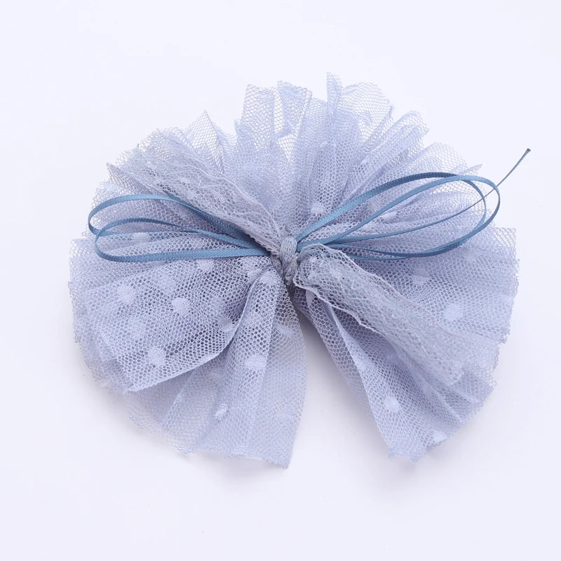 2 Piece 5CM Gauze Hair Clips  Imitation Pearl  Hair Bows Hairpins Lace Bowknot Hairgrips Princess Headwear Hair Accessories