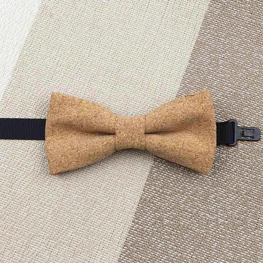 Fashion New Cork Wood Kids Bow Ties Novelty Handmade Fancy Bowtie Adjustable Butterfly Party School Children Gift Accessories