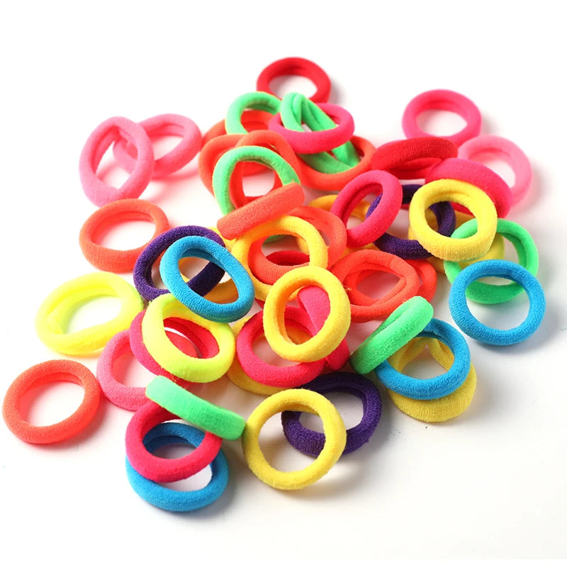 Wholesale 50pcs/Lot Girls 3.0 CM Nylon Elastic Hair Bands Rubber Bands Scrunchies Hair Ropes Ponytail Holder Hair Accessories