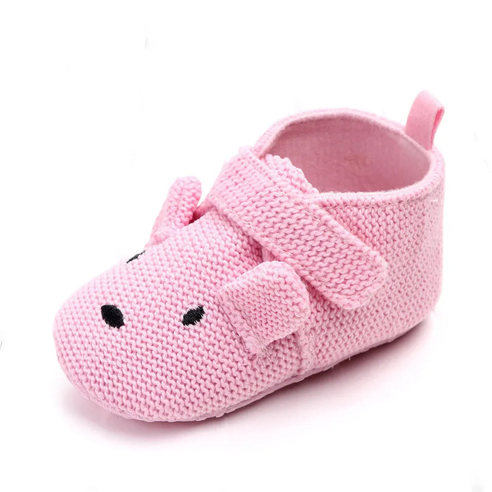 New Arrival Toddler Newborn Baby Boys Girls Animal Crib Shoes Infant Cartoon Soft Sole Non-Slip Cute Warm Animal Baby Shoes