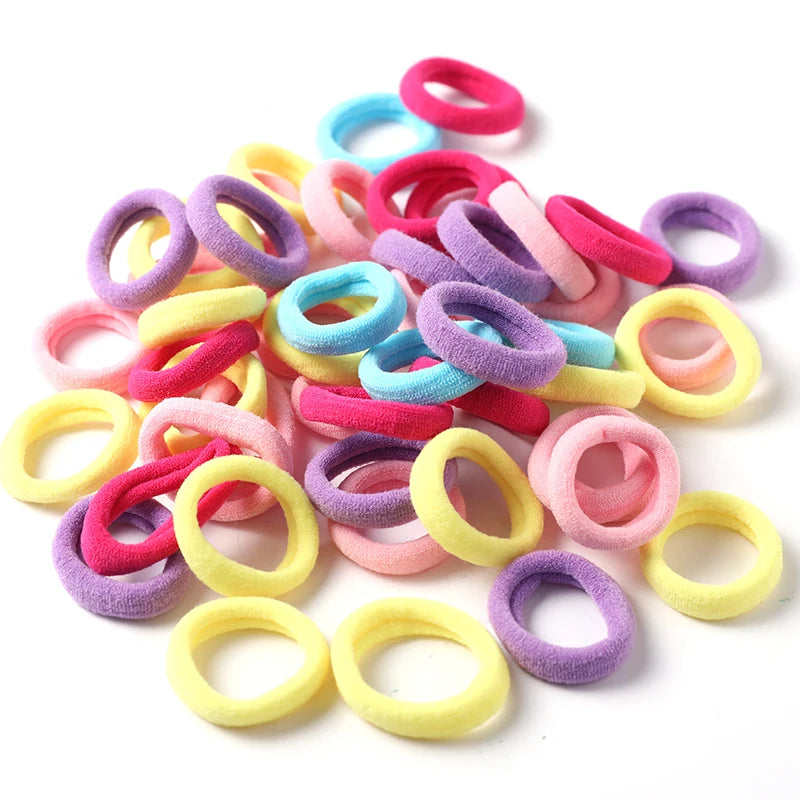 Wholesale 50pcs/Lot Girls 3.0 CM Nylon Elastic Hair Bands Rubber Bands Scrunchies Hair Ropes Ponytail Holder Hair Accessories