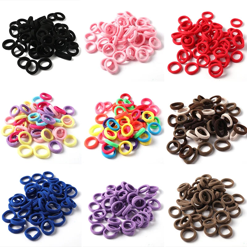 Wholesale 50pcs/Lot Girls 3.0 CM Nylon Elastic Hair Bands Rubber Bands Scrunchies Hair Ropes Ponytail Holder Hair Accessories