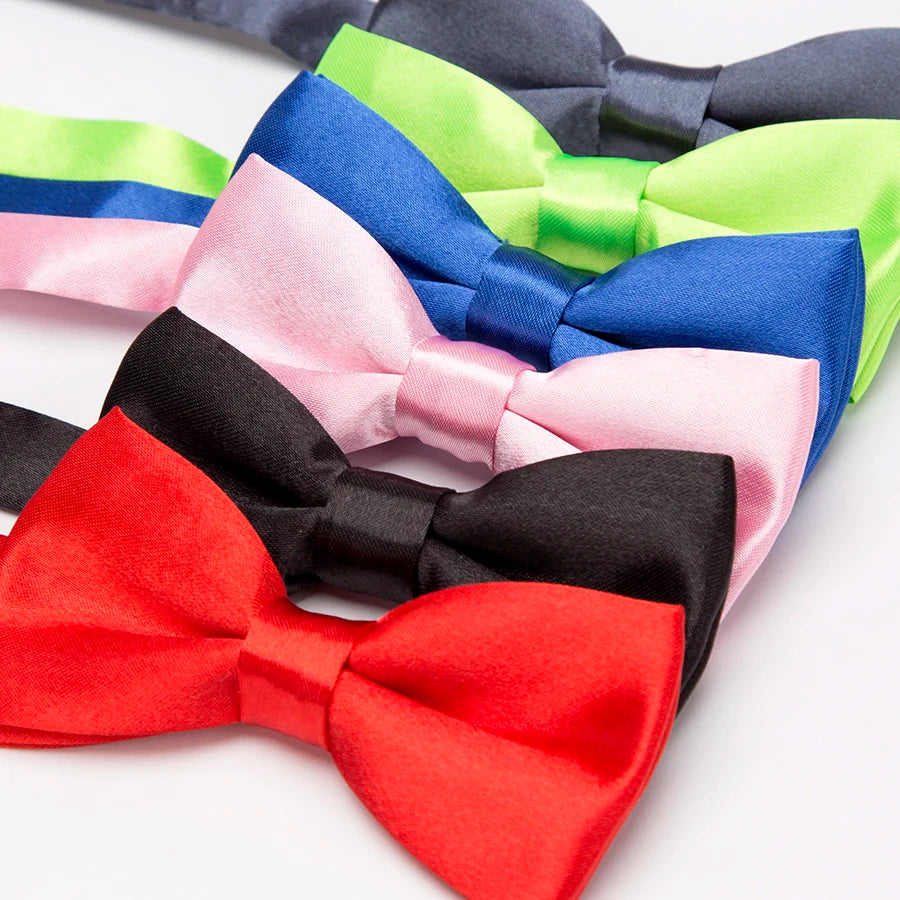 Children Bow Tie Classic Kid Bowtie Boys Grils Ties Baby Fashion Accessories Solid Color Green Red Black Blue Pets Cravate