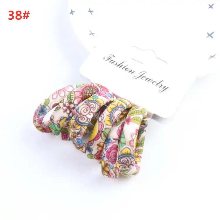 6pcs/Sett Cute Girls Elastic Hair Bands Scrunchies Ponytail Holder Rubber Bands Hair Ties Sweet Kids Hair Rope Hair Accessories