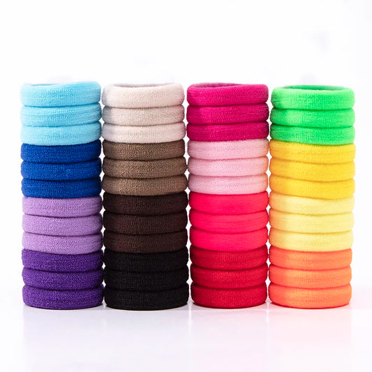 Wholesale 50pcs/Lot Girls 3.0 CM Nylon Elastic Hair Bands Rubber Bands Scrunchies Hair Ropes Ponytail Holder Hair Accessories