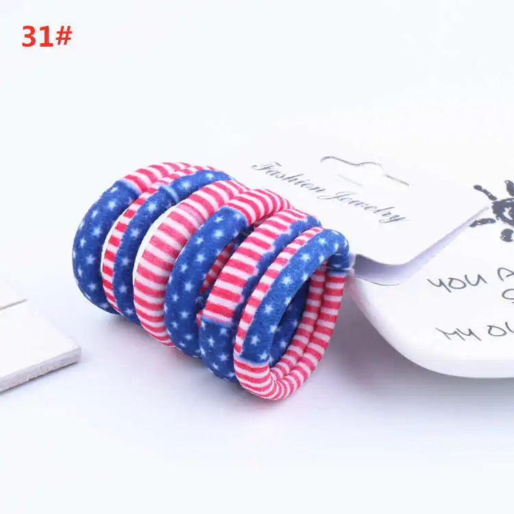 6pcs/Sett Cute Girls Elastic Hair Bands Scrunchies Ponytail Holder Rubber Bands Hair Ties Sweet Kids Hair Rope Hair Accessories