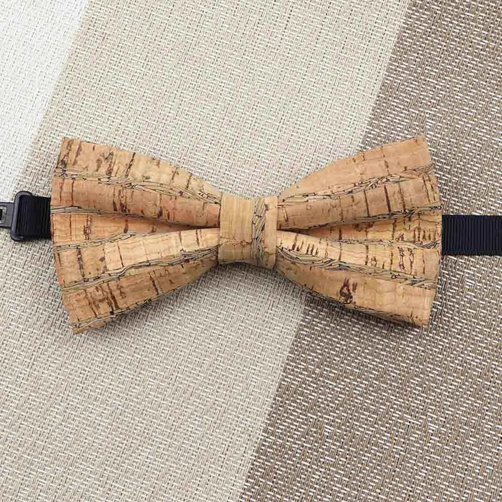 Fashion New Cork Wood Kids Bow Ties Novelty Handmade Fancy Bowtie Adjustable Butterfly Party School Children Gift Accessories