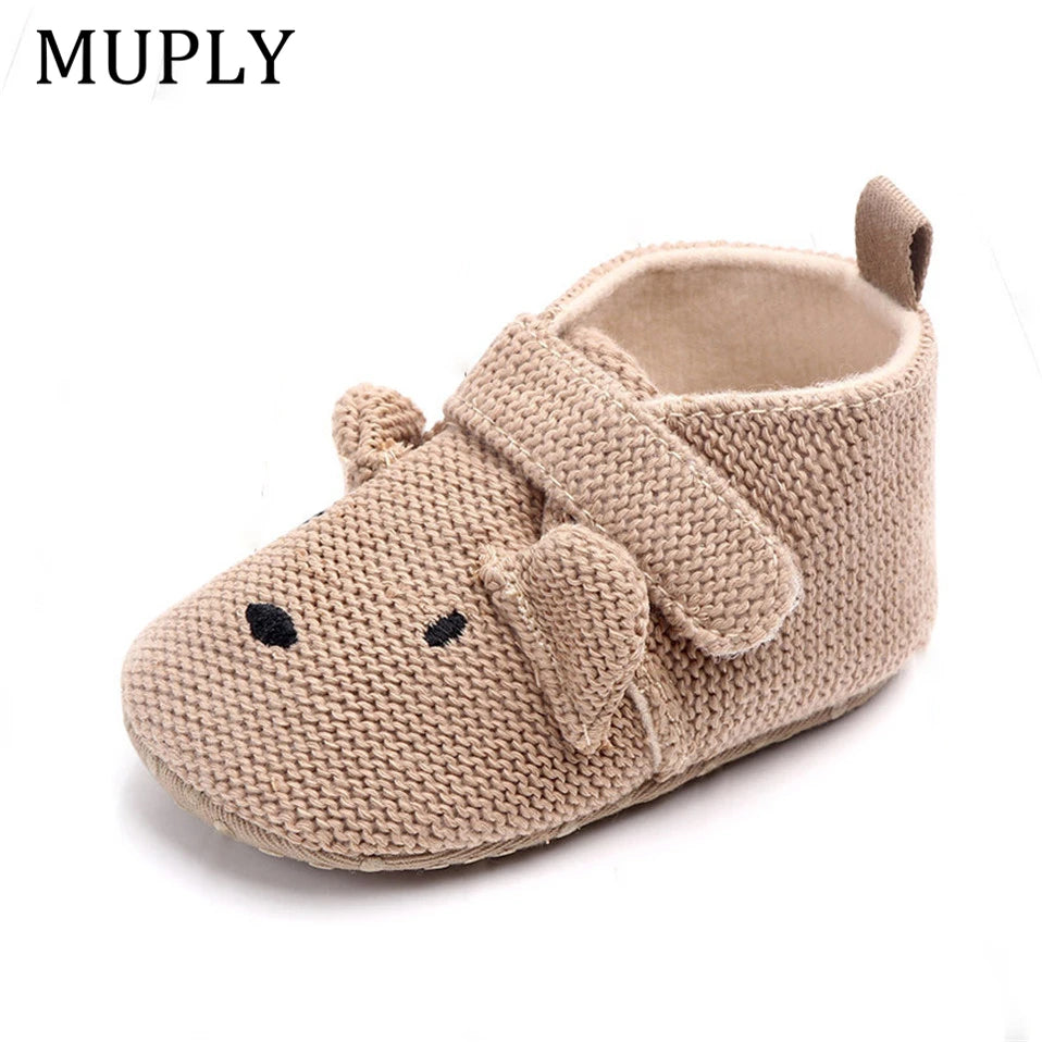 New Arrival Toddler Newborn Baby Boys Girls Animal Crib Shoes Infant Cartoon Soft Sole Non-Slip Cute Warm Animal Baby Shoes