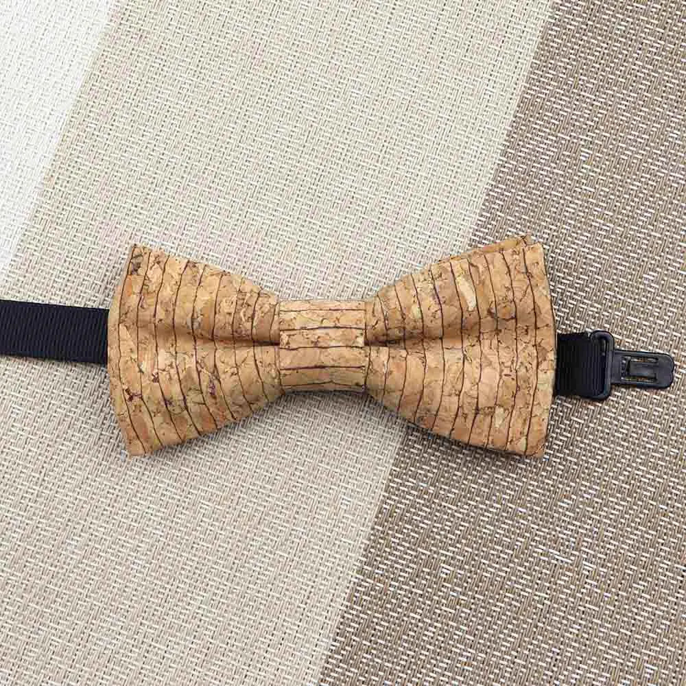 Fashion New Cork Wood Kids Bow Ties Novelty Handmade Fancy Bowtie Adjustable Butterfly Party School Children Gift Accessories