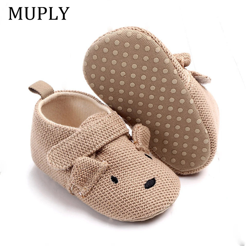 New Arrival Toddler Newborn Baby Boys Girls Animal Crib Shoes Infant Cartoon Soft Sole Non-Slip Cute Warm Animal Baby Shoes