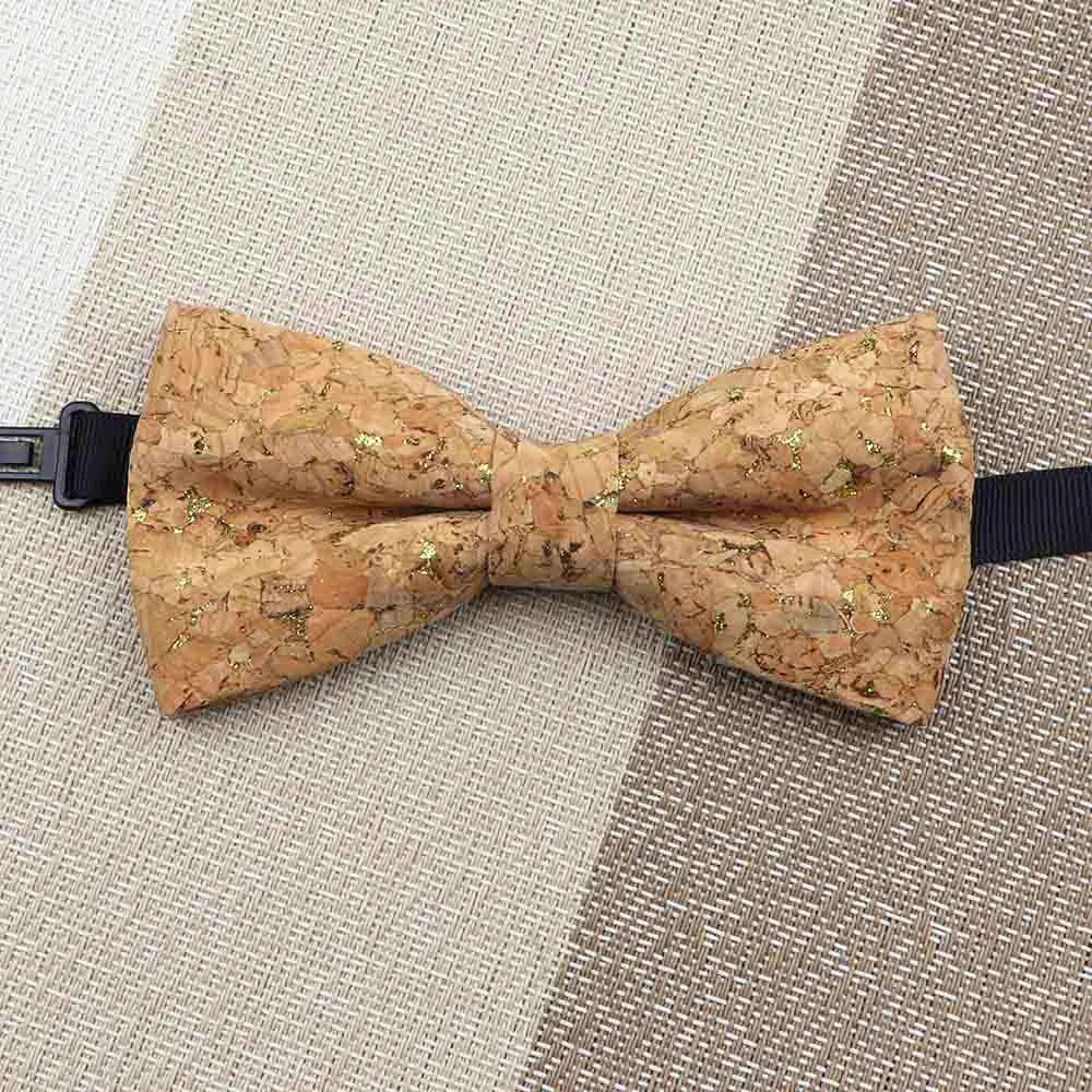 Fashion New Cork Wood Kids Bow Ties Novelty Handmade Fancy Bowtie Adjustable Butterfly Party School Children Gift Accessories