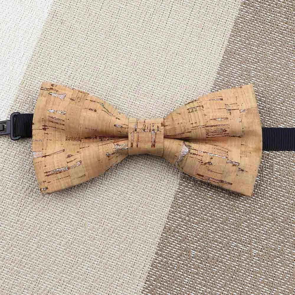 Fashion New Cork Wood Kids Bow Ties Novelty Handmade Fancy Bowtie Adjustable Butterfly Party School Children Gift Accessories