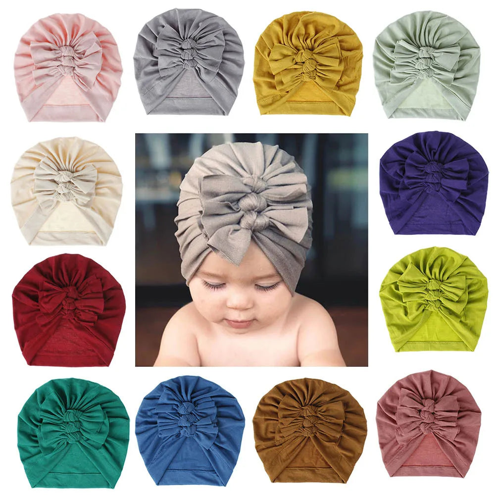 18 Colors Baby Hat for Girls Bows