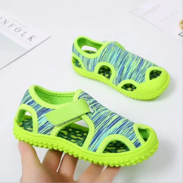 Summer Baby Girls Boys Sandals Children Beach Sandals Soft Bottom Non-Slip Infant Shoes Kids Outdoor Anti-Collision Shoes