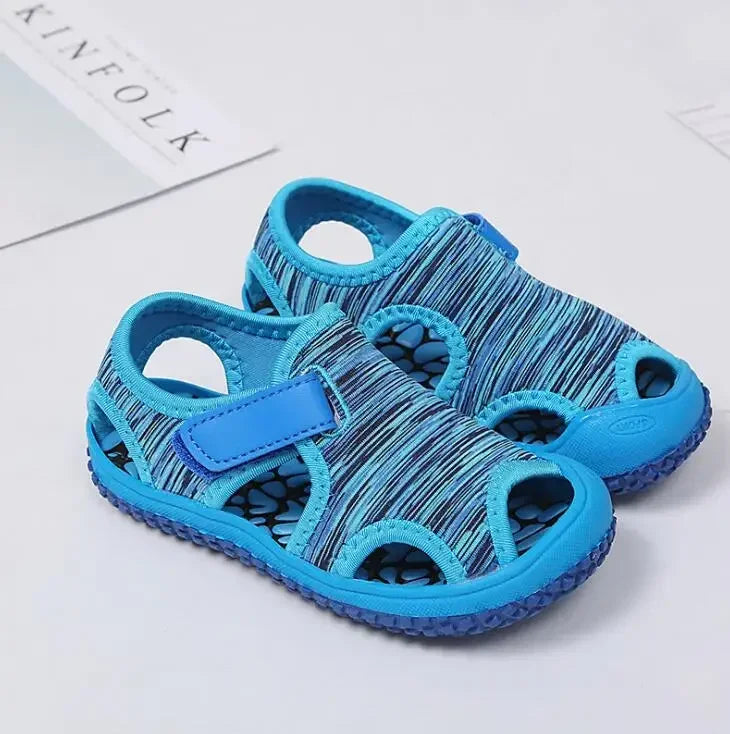 Summer Baby Girls Boys Sandals Children Beach Sandals Soft Bottom Non-Slip Infant Shoes Kids Outdoor Anti-Collision Shoes