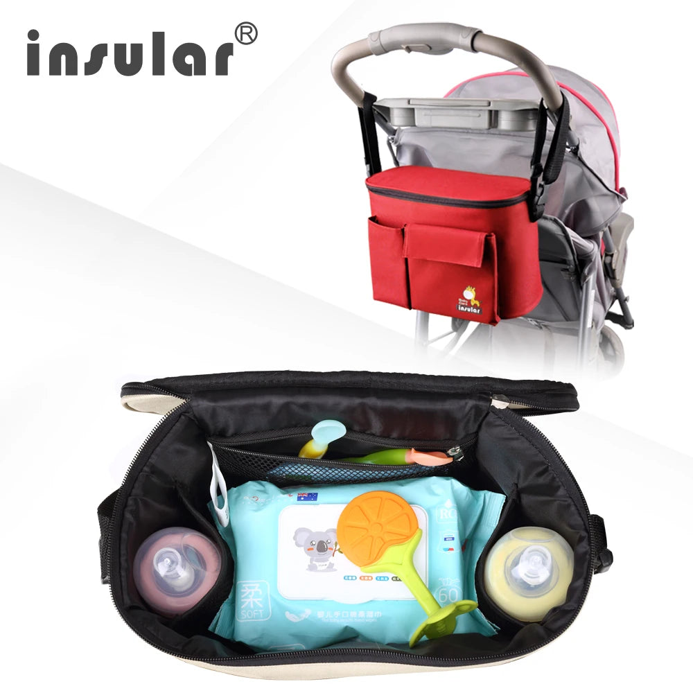 Insular Brand Thermal Insulation Baby Diaper Bags for Strollers Waterproof Nappy Changing Bags Mommy Stroller Bags Cooler Bags