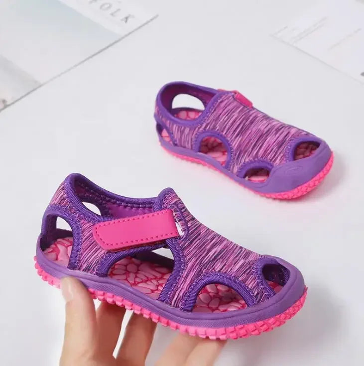 Summer Baby Girls Boys Sandals Children Beach Sandals Soft Bottom Non-Slip Infant Shoes Kids Outdoor Anti-Collision Shoes