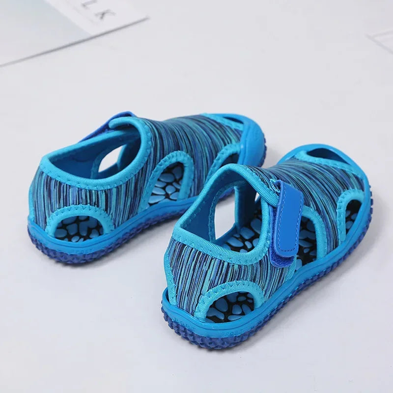 Summer Baby Girls Boys Sandals Children Beach Sandals Soft Bottom Non-Slip Infant Shoes Kids Outdoor Anti-Collision Shoes