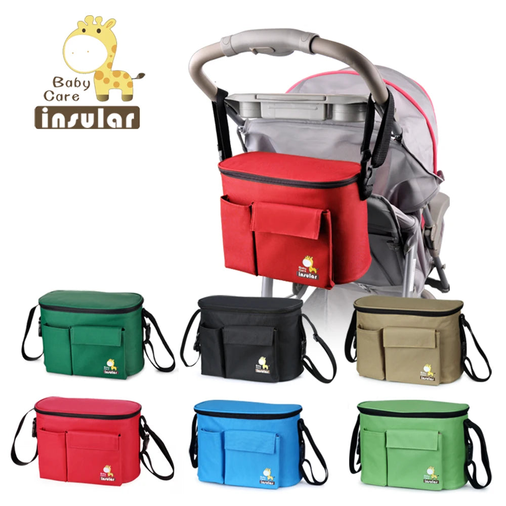 Insular Brand Thermal Insulation Baby Diaper Bags for Strollers Waterproof Nappy Changing Bags Mommy Stroller Bags Cooler Bags